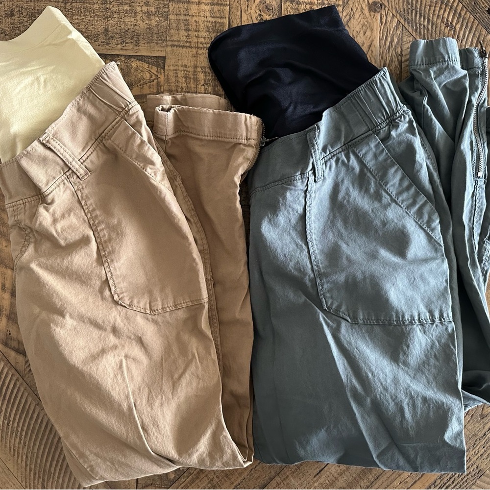 Sonoma Maternity Cropped Utility Pants Bundle of 2